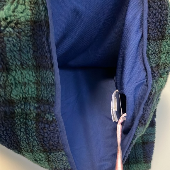 NWT Vineyard Vines blackwatch sherpa jacquard plaid tartan fleece half zip - Picture 5 of 10